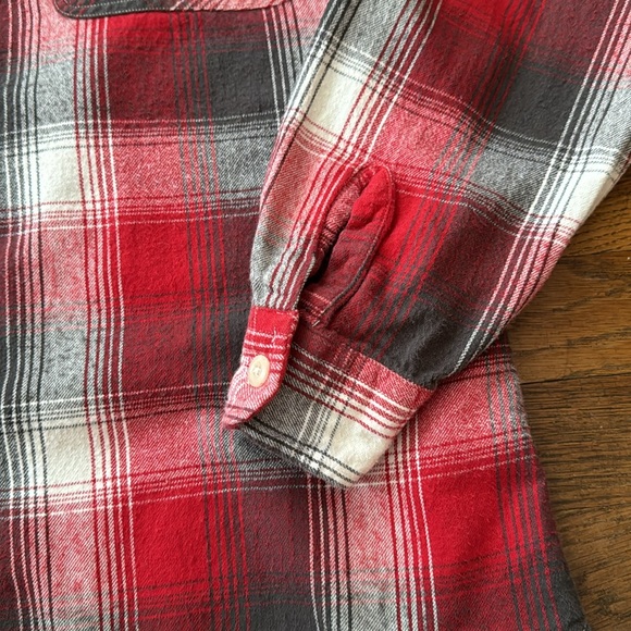 🥾Polo by Ralph Lauren custom fit red/cream plaid flannel shirt. Size L. - Picture 4 of 8